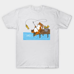 Cat Fishing Cat Happiness T-Shirt